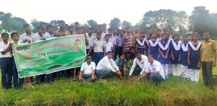 ଅଙ୍ଗାରବନ୍ଧ ପଞ୍ଚାୟତ ଉଚ୍ଚ ବିଦ୍ୟାଳୟ ରେ ସମ୍ବାଦ ସାହିତ୍ୟ ଘର ପକ୍ଷରୁ ବୃକ୍ଷରୋପଣ : ଓମଟିଭି