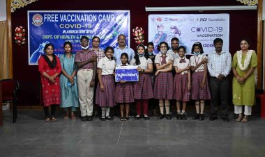 THREE PHASE COVID VACCINATION CAMP ORGANISED AT DAV KALINGA NAGAR : OMMTV