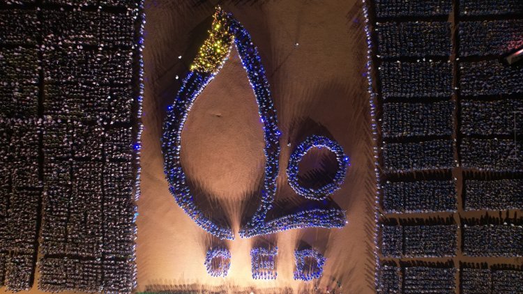 Million Lights Campaign  3000 Girls from KISS Create Magical C20 Logo  Ommtv