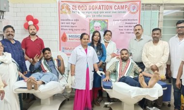 Ommtv: Sesame Tarpan and Blood Donation on 3rd Shraddha Anniversary of Prominent Freedom Fighter Padmashri Bhavani Charan Patnaik