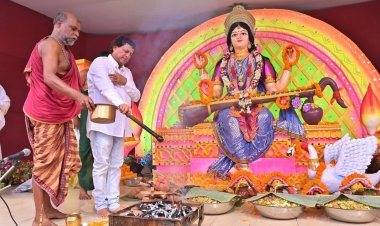 କିଟ୍ ଓ କିସ୍‌ରେ ମା’ ସରସ୍ବତୀ ପୂଜା : Ommtv