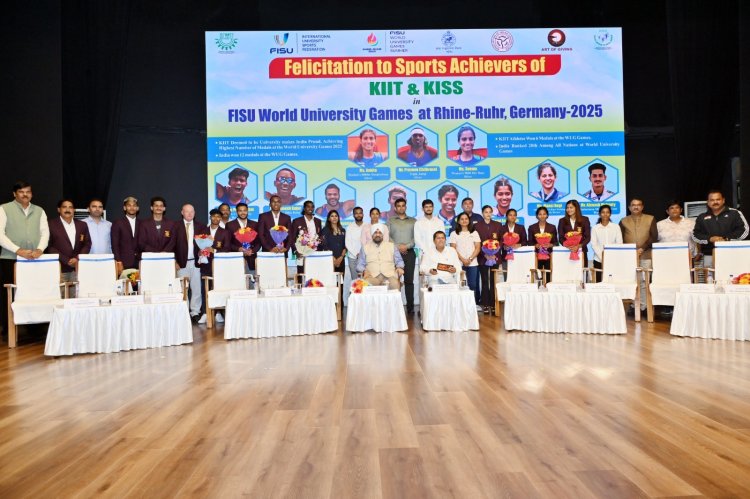 ବିଶ୍ୱ ବିଶ୍ୱବିଦ୍ୟାଳୟ କ୍ରୀଡ଼ା -୨୦୨୫କି, ଟ୍‍ର ପଦକ ବିଜେତା ଖେଳାଳିଙ୍କୁ ଉଚ୍ଛ୍ୱସିତ ସମ୍ବର୍ଦ୍ଧନା:Ommtv Kalinga Vikas