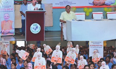 KISS Students Celebrate Prime Minister Narendra Modi’s 75th Birthday : Ommtv Kalinga Vikas